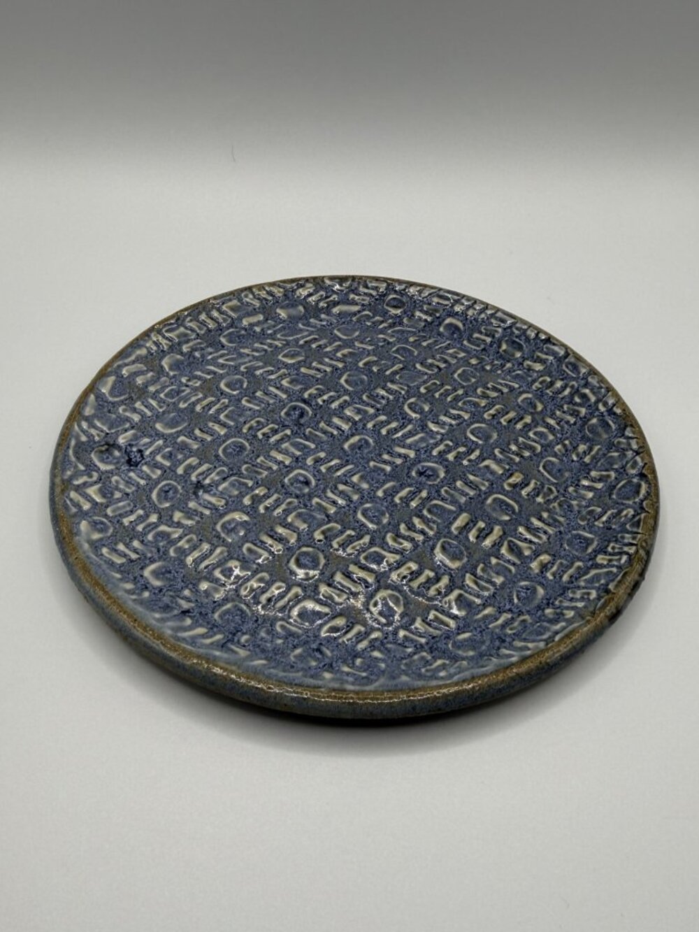 Studio Art Blue Pottery Small Trinket Plate